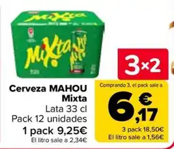 Carrefour Cerveza MAHOU Mixta oferta