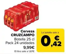 Carrefour Cerveza Cruzcampo oferta