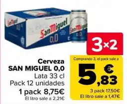 Carrefour San Miguel 0,0 oferta