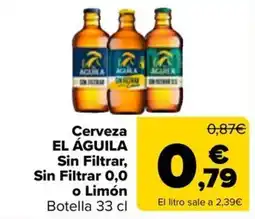 Carrefour El Águila Sin Filtrar, Sin Filtrar 0,0 o Limón oferta