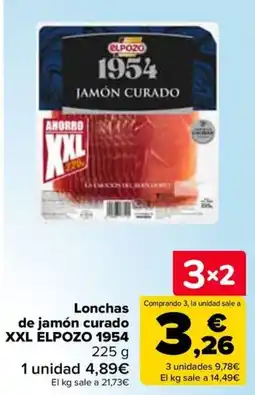 Carrefour elpozo jamón curado oferta