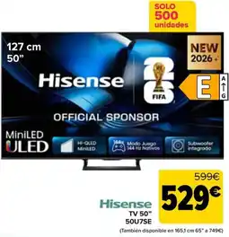 Carrefour Hisense TV 50" 50U7SE oferta