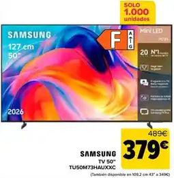 Carrefour Samsung tv 50" tu50m73hauxxc oferta