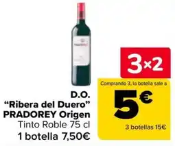 Carrefour Pradorey origen tinto roble oferta