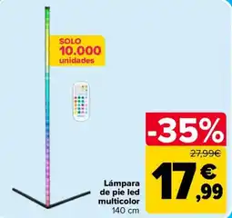 Carrefour Lámpara de pie led multicolor oferta