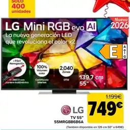Carrefour LG Mini RGB evo AI TV 55" 55MRGB86B6A oferta
