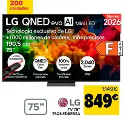 Carrefour LG QNED evo AI Mini LED TV 75" oferta