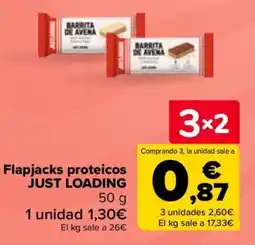 Carrefour Just Loading flapjacks proteicos oferta