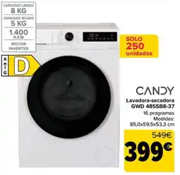 Carrefour Candy lavadora-secadora gwd 485sb8-37 oferta