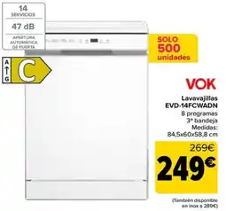 Carrefour VOK lavavajillas EVD-14FCWADN oferta