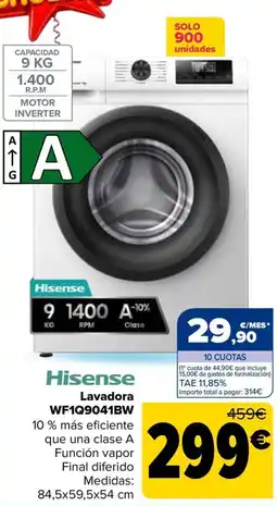 Carrefour Hisense Lavadora WF1Q9041BW oferta