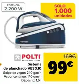 Carrefour Polti sistema de planchado ve30.10 oferta