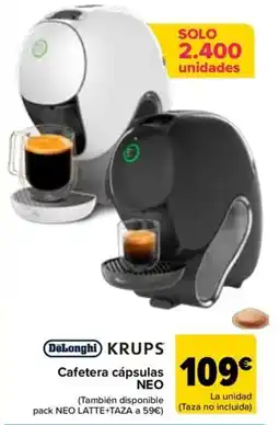 Carrefour DeLonghi Krups Cafetera cápsulas NEO oferta