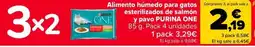 Carrefour Purina one alimento húmedo para gatos esterilizados de salmón y pavo oferta