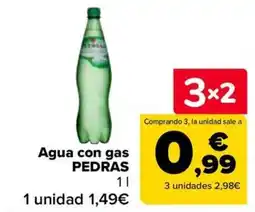 Carrefour Pedras agua con gas oferta