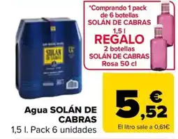 Carrefour Agua SOLÁN DE CABRAS oferta