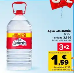 Carrefour Agua Lanjarón oferta