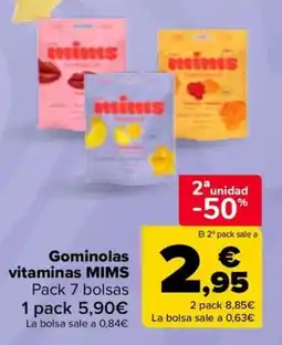 Carrefour Gominolas vitaminas MIMS oferta