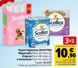 Carrefour Scottex papel higiénico oferta