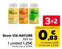 Carrefour Shots VIA NATURE oferta