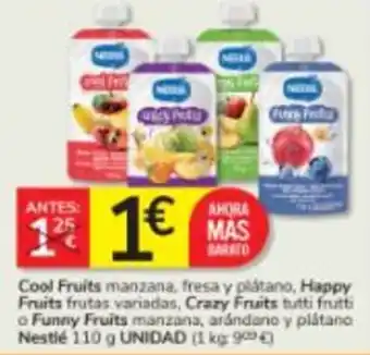 Nestlé Cool Fruits Happy Fruits Crazy Fruits Funny Fruits