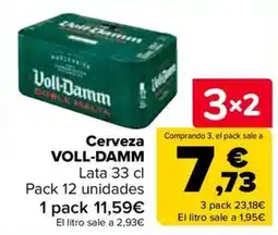Carrefour Cerveza Voll-Damm oferta