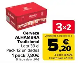 Carrefour Cerveza Alhambra Tradicional oferta
