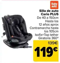 Carrefour Baby auto Silla de auto Cario PLUS oferta