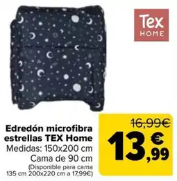 Carrefour Tex Home edredón microfibra estrellas oferta