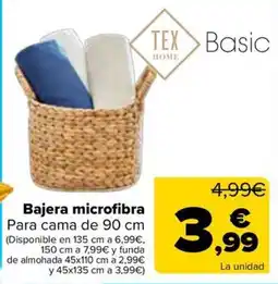 Carrefour Tex Home bajera microfibra oferta