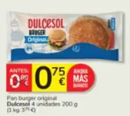 Consum Dulcesol burger original oferta