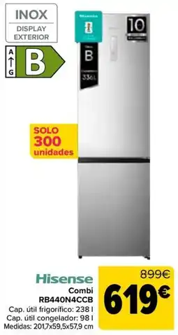 Carrefour Hisense Combi RB440N4CCB oferta