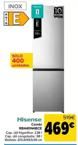 Carrefour Hisense Combi RB440N4BCE oferta