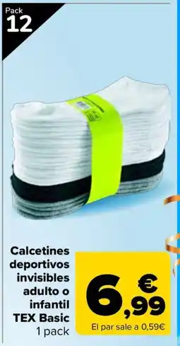 Carrefour TEX Basic calcetines deportivos invisibles oferta
