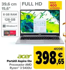 Carrefour acer Portátil Aspire lite oferta
