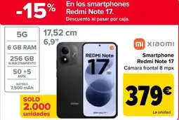 Carrefour xiaomi redmi note 17 oferta