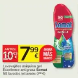 Consum Somat lavavajillas máquina gel Excellence antigrasa oferta