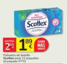 Consum Scottex pañuelos de bolsillo oferta