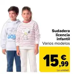 Carrefour Sudadera licencia infantil oferta