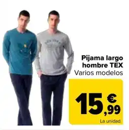 Carrefour Pijama largo hombre TEX oferta