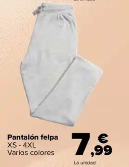 Carrefour Pantalón felpa oferta