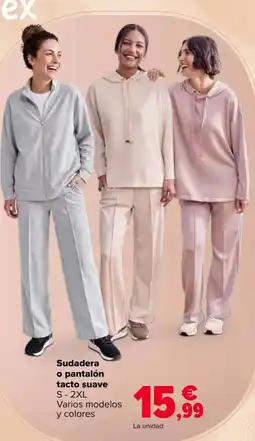 Carrefour Tex sudadera o pantalón tacto suave oferta