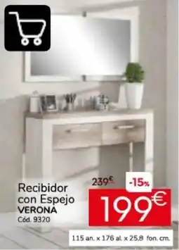 Conforama Verona recibidor con espejo oferta