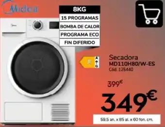 Midea secadora md110h80/w-es