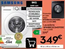 Conforama Samsung lavadora WW90CGC04DTEEC oferta