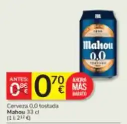 Consum Mahou 0.0 tostada oferta