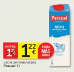 Consum Pascual leche semidesnatada oferta