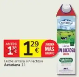 Consum Asturiana leche entera sin lactosa oferta