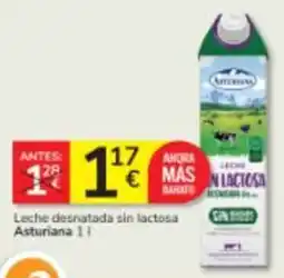 Consum Asturiana leche desnatada sin lactosa oferta