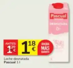 Consum Pascual leche desnatada oferta